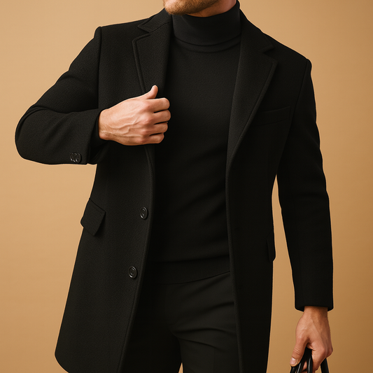 Classic Men's Winter Overcoat Leonard - Luxivelle