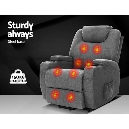 Heated Massage Recliner Chair with Footrest