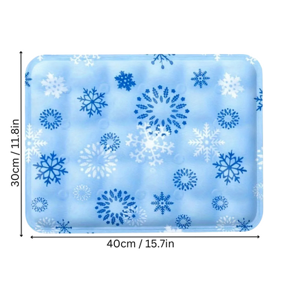 Waterproof Cooling Pet Mat for Dogs and Cats, blue mat, ideal for keeping pets cool, fits couches and crates, multiple sizes.
