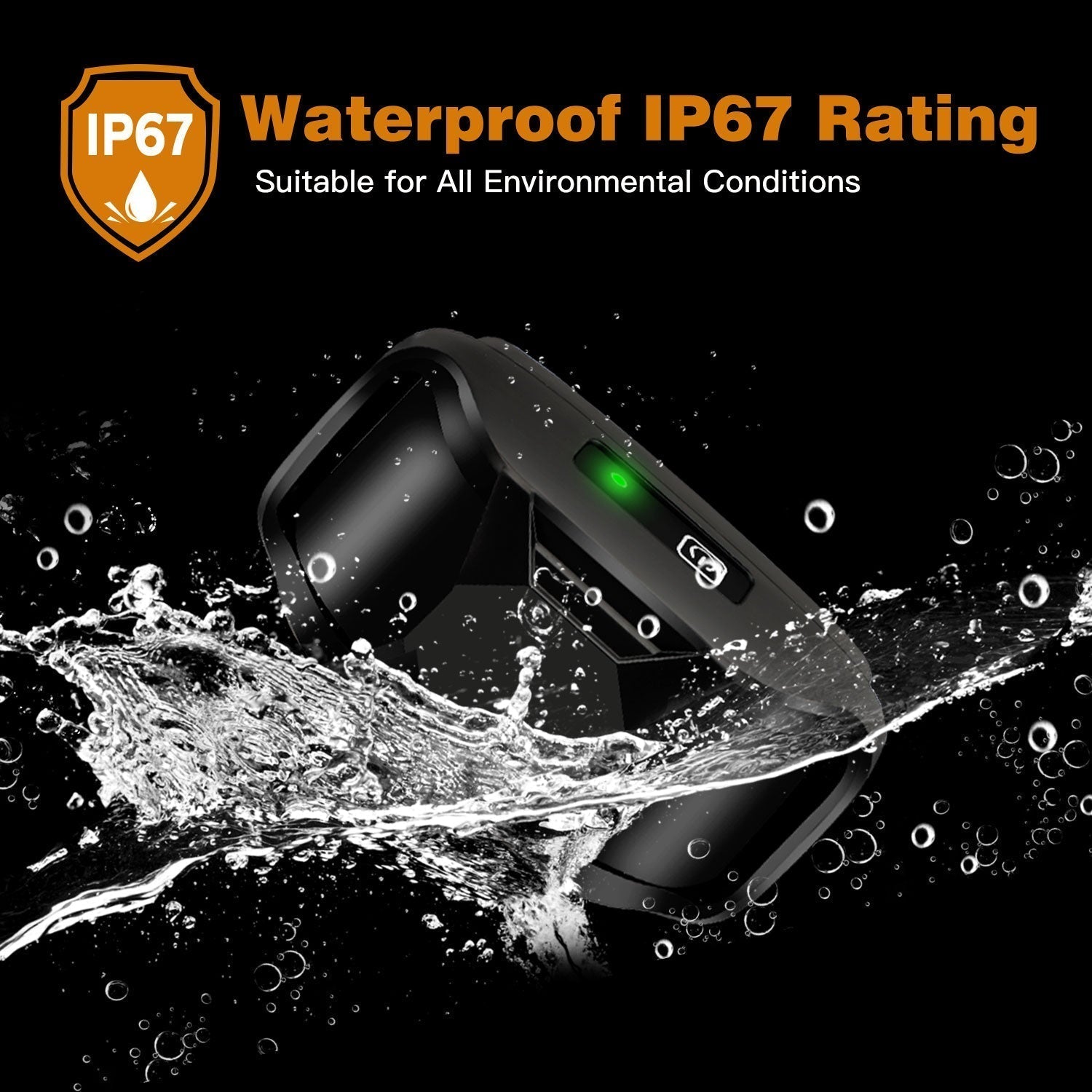 "Waterproof electronic dog training collar with 3300ft remote, featuring durable design and adjustable fit for all breeds."