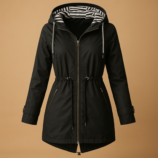 Waterproof Women's Rain Jacket with Adjustable Fit - Luxivelle