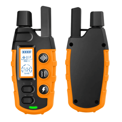 Waterproof rechargeable e-collar for dog training, black strap, remote control, fits all sizes, for outdoor use, pet supplies