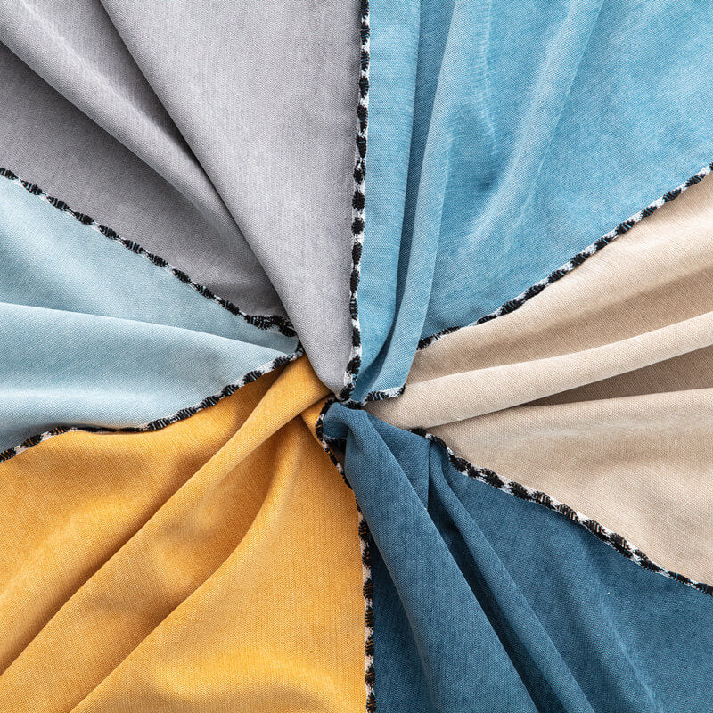 Waterproof sofa throw with jacquard edge, non-slip design, corduroy, and polyester material, protects against spills.