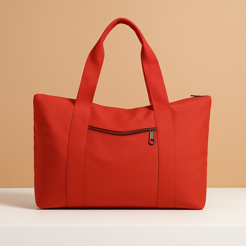 Waterproof travel shoulder tote bag for women with anti-theft pocket, zippered closure, and luggage strap—ideal for commuting, travel, and everyday style.