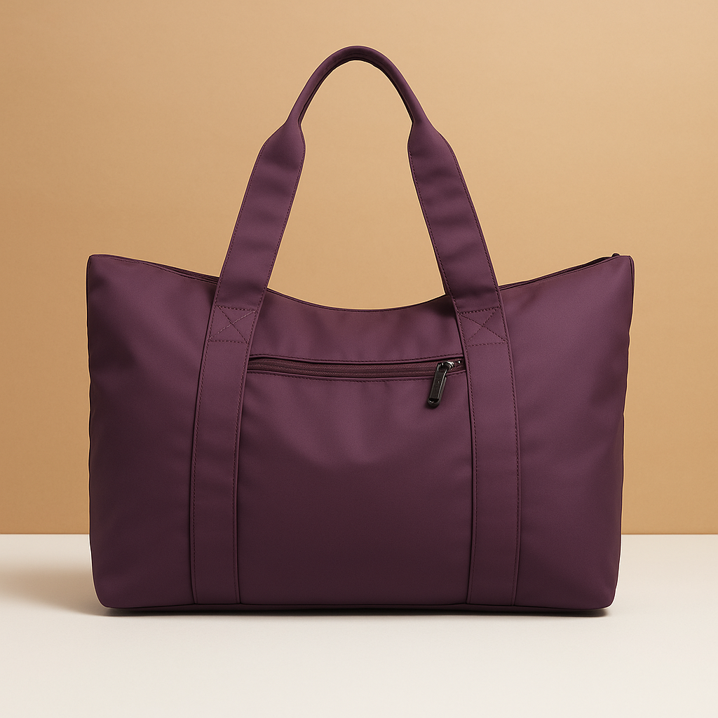 Waterproof travel shoulder tote bag for women with anti-theft pocket, zippered closure, and luggage strap—ideal for commuting, travel, and everyday style.