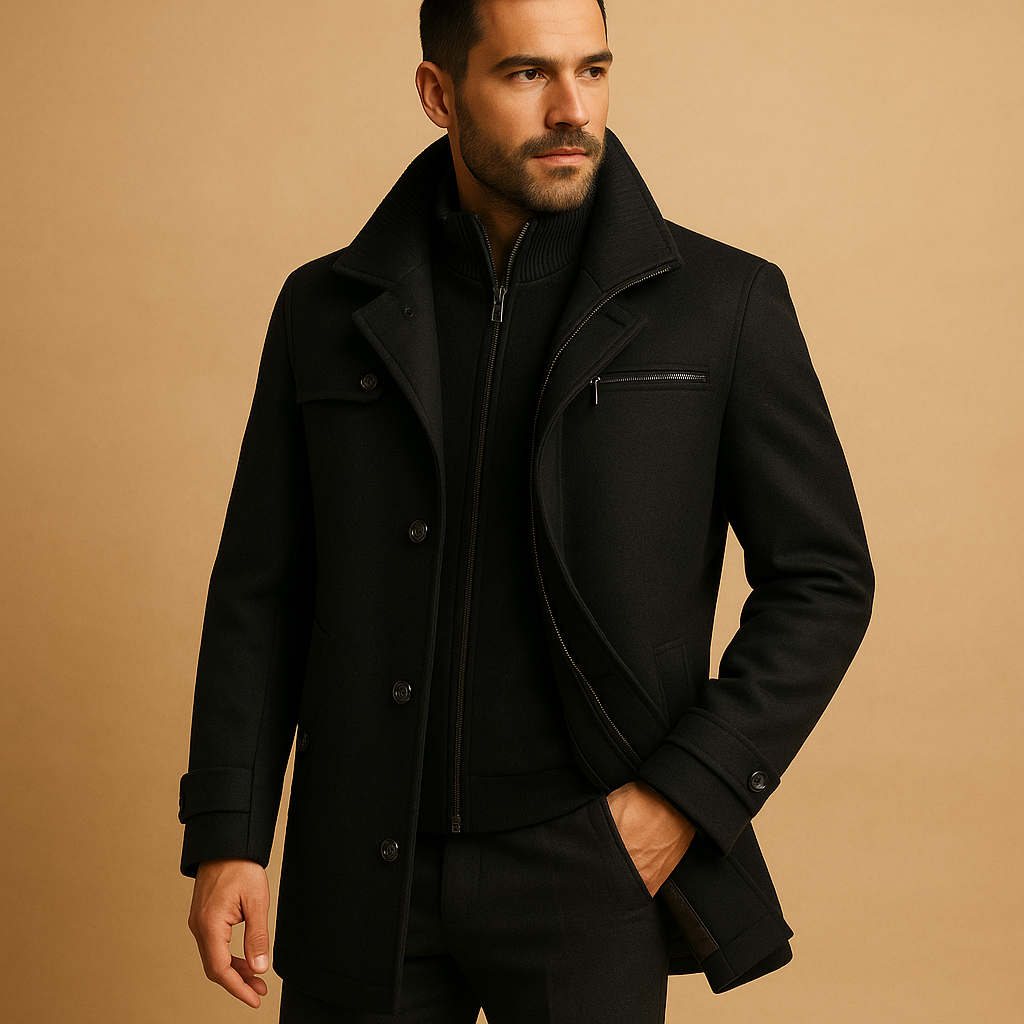 Warm Insulated Mens Snow Jacket with Adjustable Cuffs - Luxivelle
