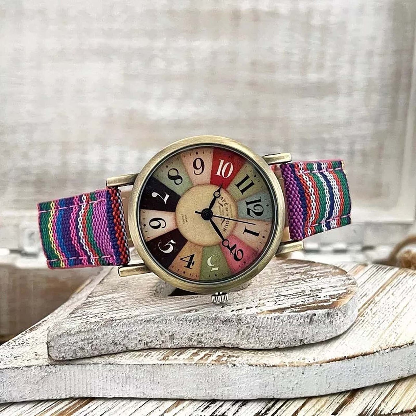 Classic Casual Watch with Blue Jeans Strap