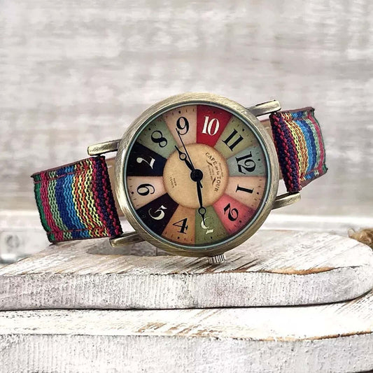 Classic Casual Watch with Blue Jeans Strap - Luxivelle