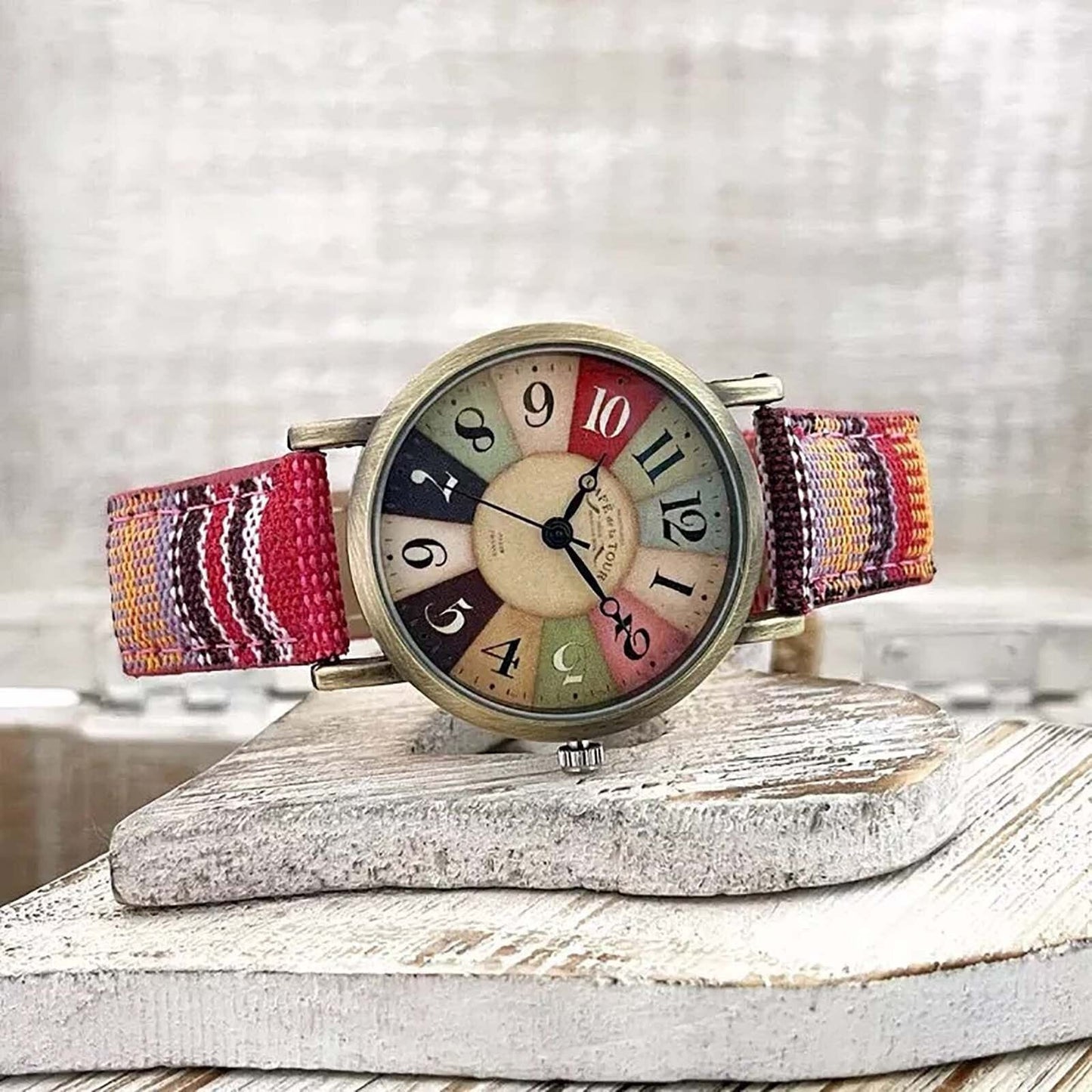 Classic Casual Watch with Blue Jeans Strap