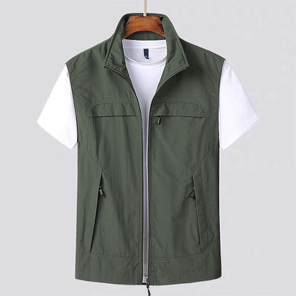 Men's Casual Short Sleeve Pocket Sweater