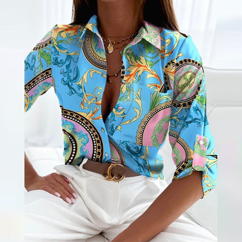 Ladies Classic Cotton Long Sleeve Button Shirt