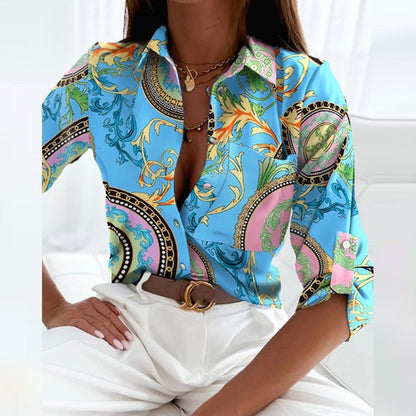 Ladies Classic Cotton Long Sleeve Button Shirt