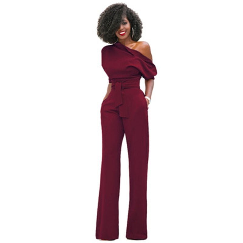 Ladies' Cold Shoulder One Piece Jumpsuit