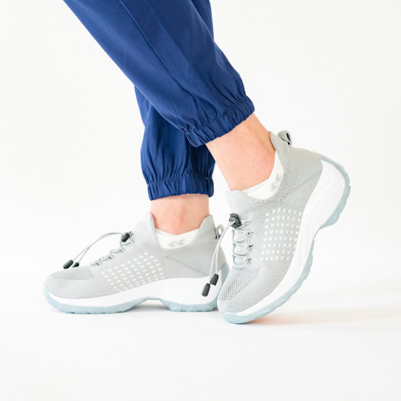 Women's Arctic White Ortho Stretch Cushion Shoes - Lexians