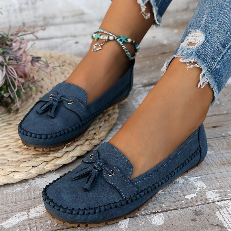 Comfortable Slip On Suede Loafers for Women - Luxivelle