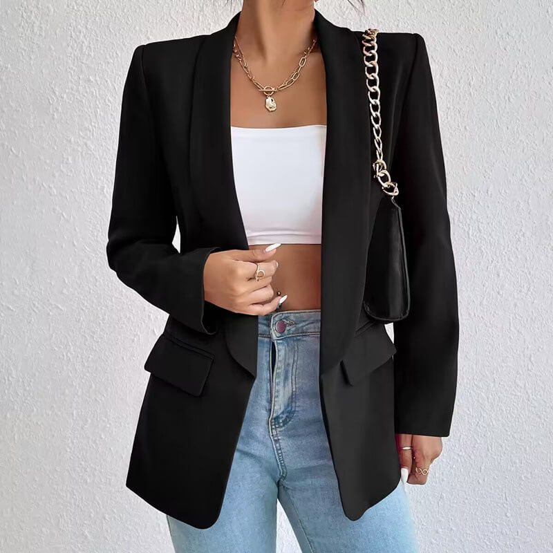Elegant Fitted Women's Business Jacket - Luxivelle