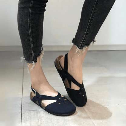 Women's Closed - Toe Slingback Sandals - Elegant Summer Style - Lexians