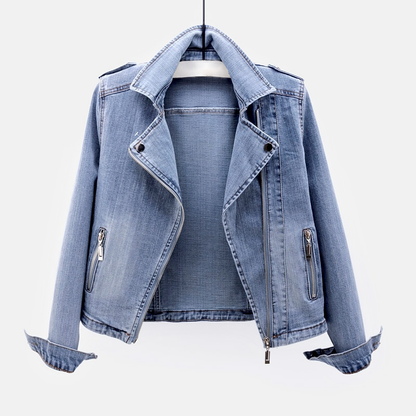 Classic Blue Jeans Jacket for Women - Luxivelle