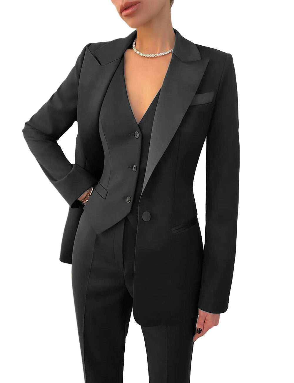 Classic 3-Piece Ladies Business Suit Set - Luxivelle
