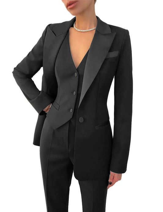 Classic 3-Piece Ladies Business Suit Set - Luxivelle