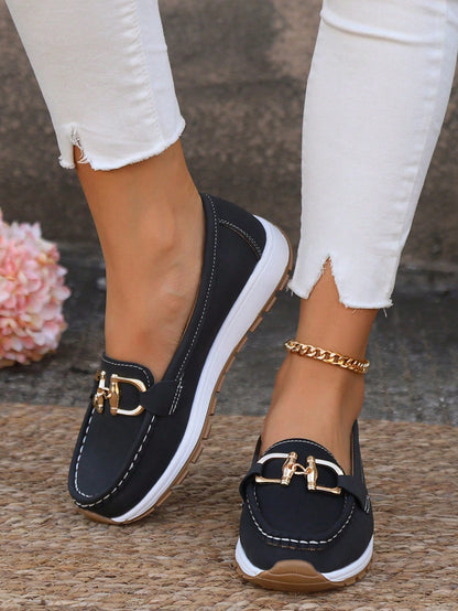 Comfortable Women's Slip On Loafers with Grip Sole - Luxivelle