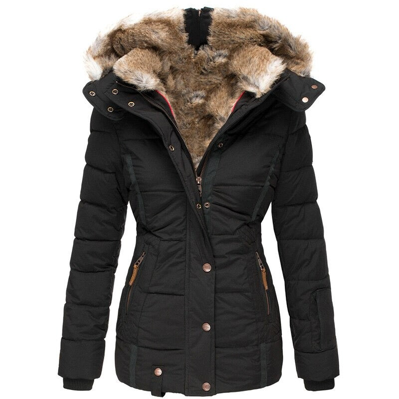 Warm Insulated Women's Parka Coat - Luxivelle