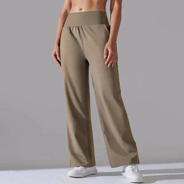 Comfortable High-Waist Flare Leg Yoga Pants - Luxivelle