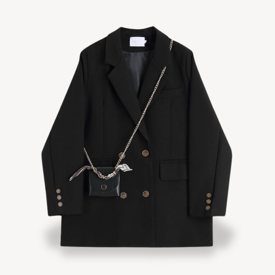 Ladies Classic Tan Loose Fit Jacket - Luxivelle