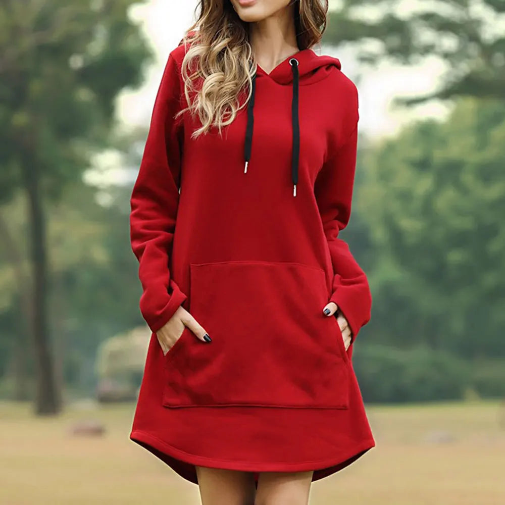 Women's Cozy Oversized Hooded Sweatshirt - Luxivelle