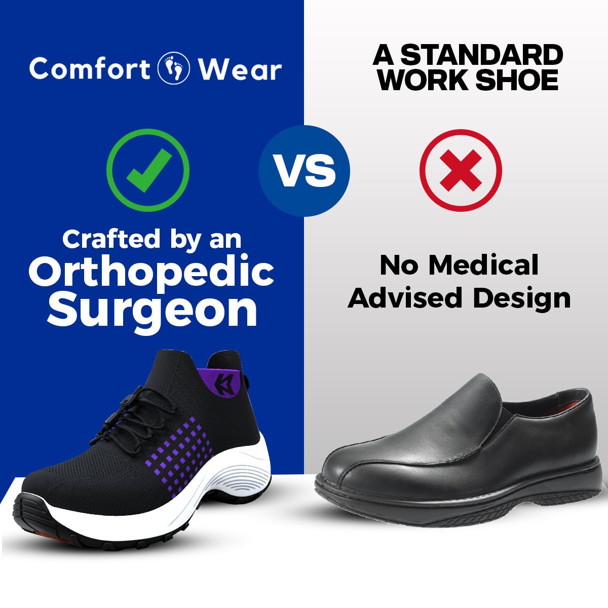 Women's Ortho Stretch Cushion Sneakers for Foot Pain Relief - Lexians