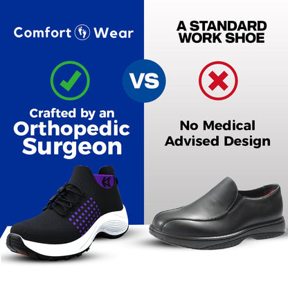 Women's Ortho Stretch Cushion Sneakers for Foot Pain Relief - Lexians
