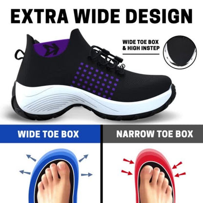 Women's Ortho Stretch Cushion Sneakers for Foot Pain Relief - Lexians