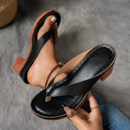 Women's Orthopedic Heel Sandals - Black - Lexians