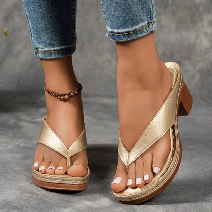 Comfortable Black Heel Sandals for Women - Luxivelle