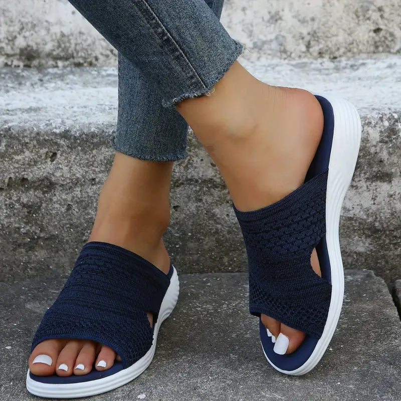 Comfortable Women's Knit Sandals with Arch Support - Luxivelle