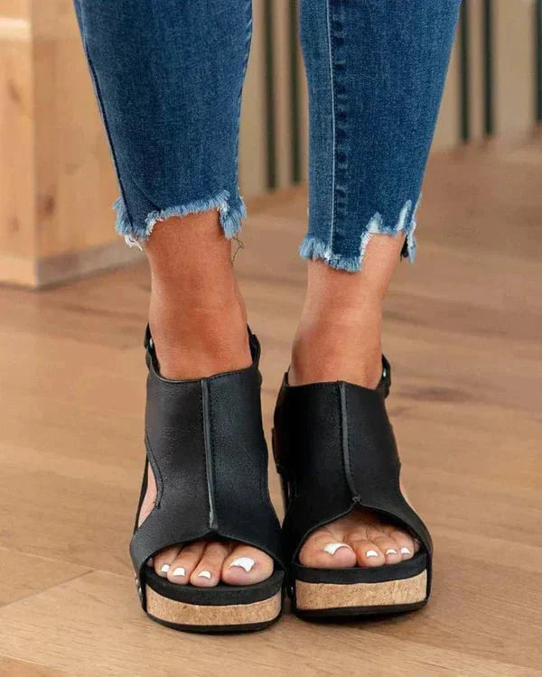 Women's Orthopedic Platform Wedge Sandals with Arch Support - Lexians