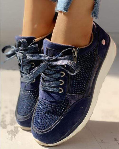 "Women's orthopedic walking shoes with bunion support, featuring a wide toe box and breathable mesh design, stylish and comfy
