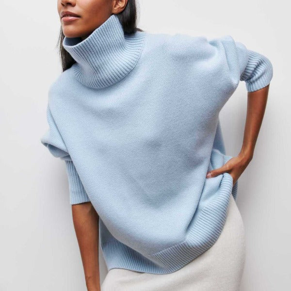 Comfy Women's Large Crew Neck Sweater - Luxivelle