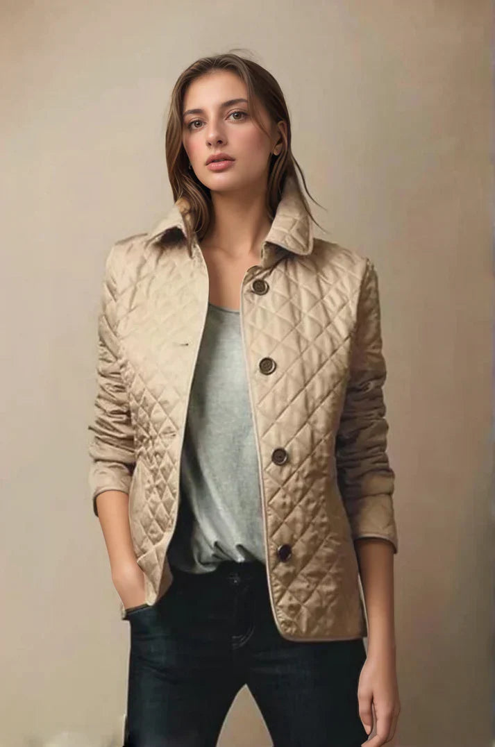 Soft Padded Women's Button Up Winter Coat - Luxivelle