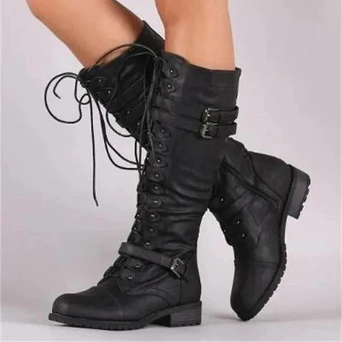 Vintage Inspired High Heel Lace Boots - Luxivelle