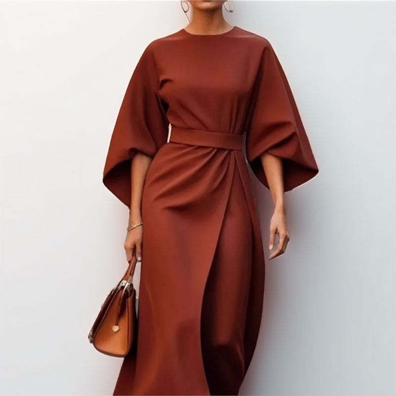 Luxury Satin Flowy Maxi Dress - Luxivelle