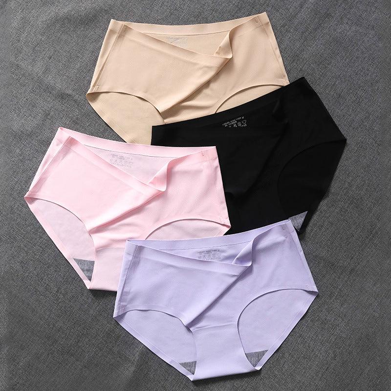 "Women's seamless silky briefs 5-pack, sleek design, invisible support, soft fabric, comfortable fit, no visible lines"