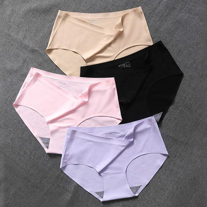 "Women's seamless silky briefs 5-pack, sleek design, invisible support, soft fabric, comfortable fit, no visible lines"