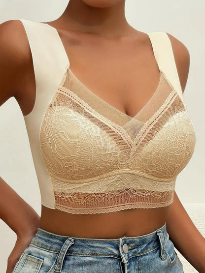 Comfortable Wireless Lace Bra for Women - Luxivelle