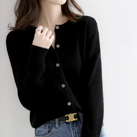 Women's Cozy Cashmere Open Front Sweater - Luxivelle