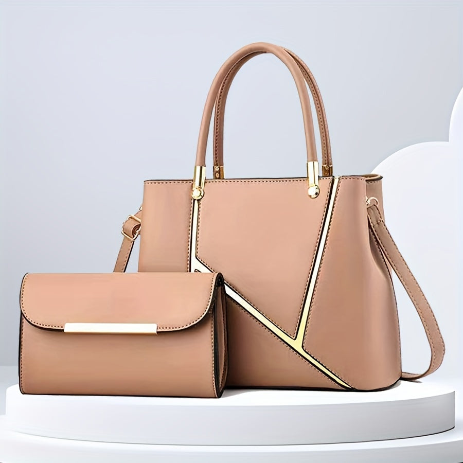 Women's Classic 2-in-1 Tote and Crossbody Bag Set - Luxivelle