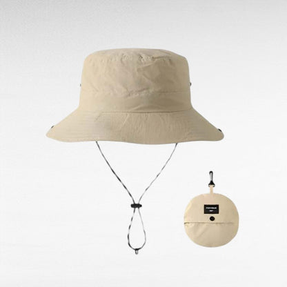 "Women's UV Protection Sun Hat with Wide Brim, UPF 50+, available in Beige, Gray, Navy Blue, stylish sun coverage accessory"