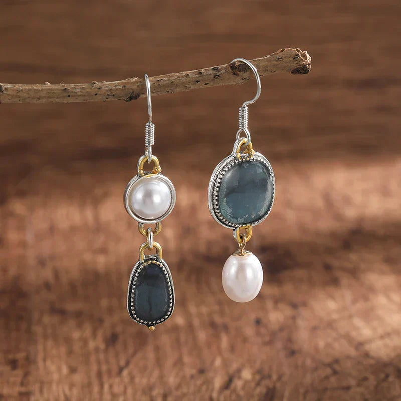 Vintage Turquoise Drop Earrings - Luxivelle