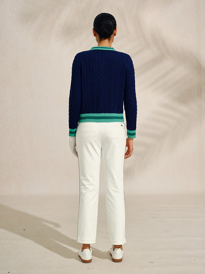 Ocean Blue Chunky Knit Cardigan Sweater