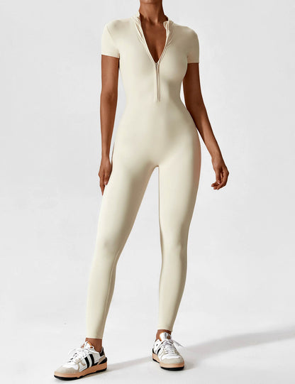 Savannah | Long  Sleeve Zipper Jumpsuit